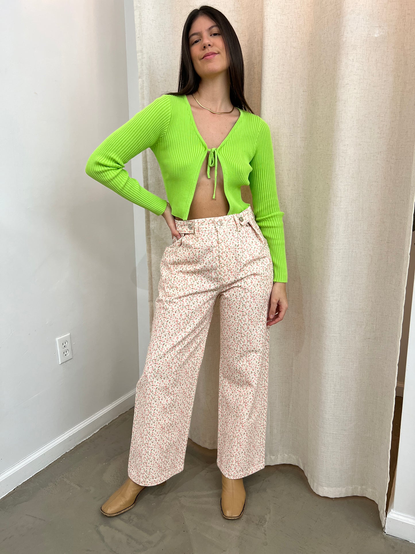 floral print woven pant