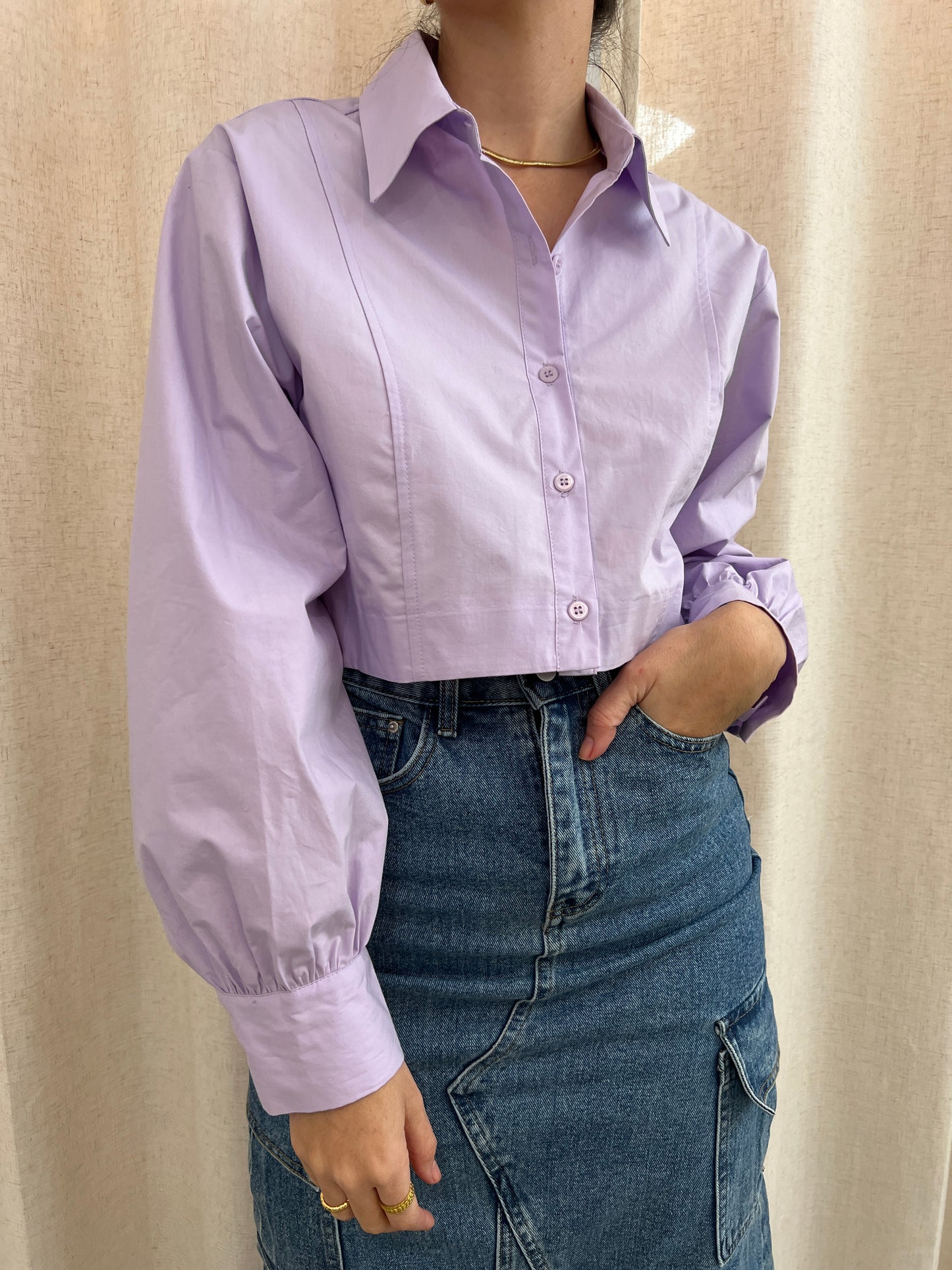 Crop Collared Blouse