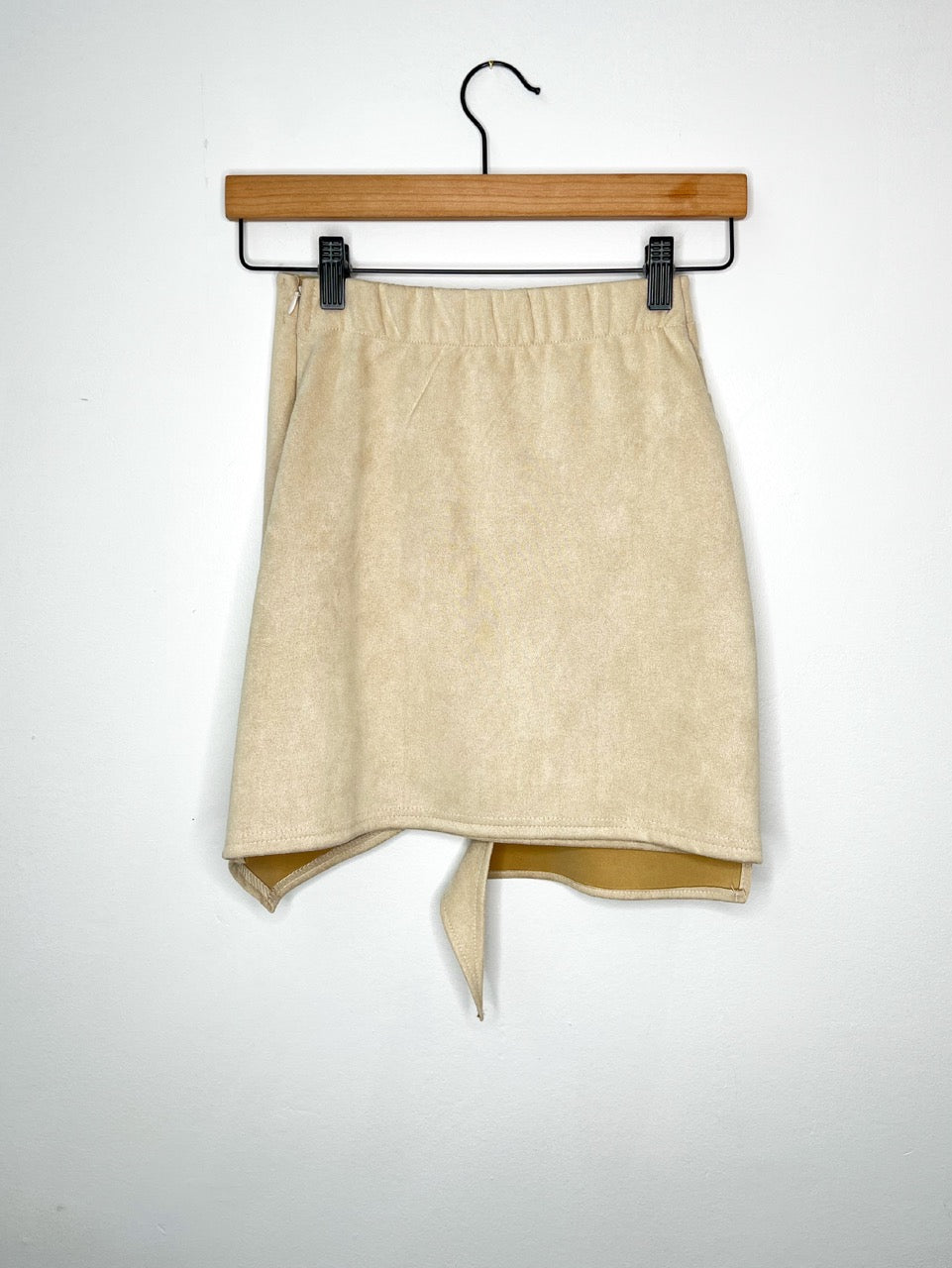 side ruched short skirt
