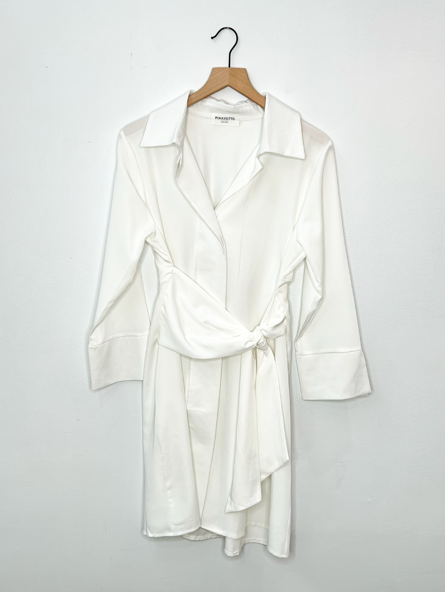 side wrap midi dress