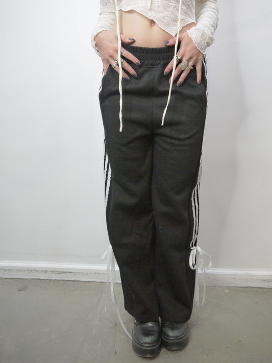 side stripes ribbon pant