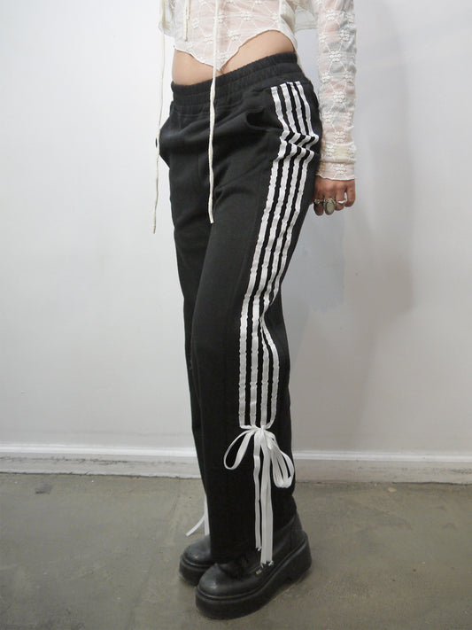 side stripes ribbon pant