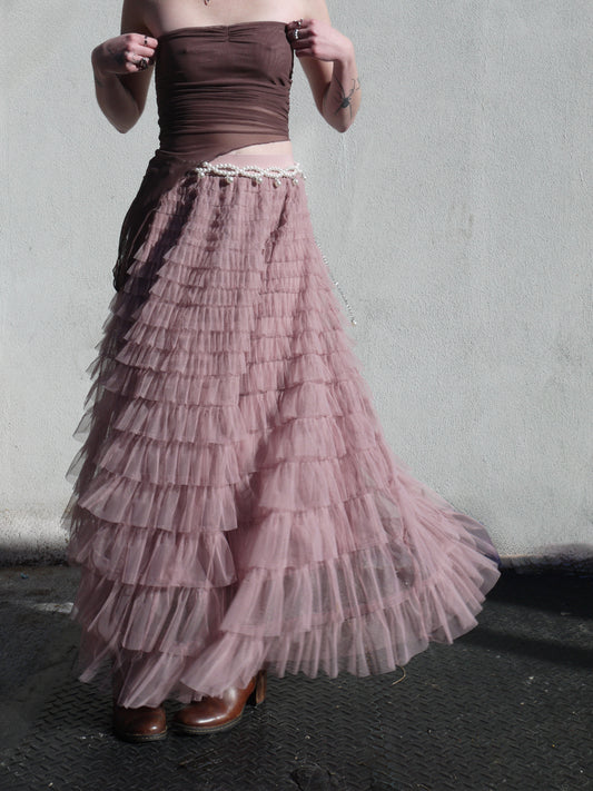 multi tiered tulle skirt