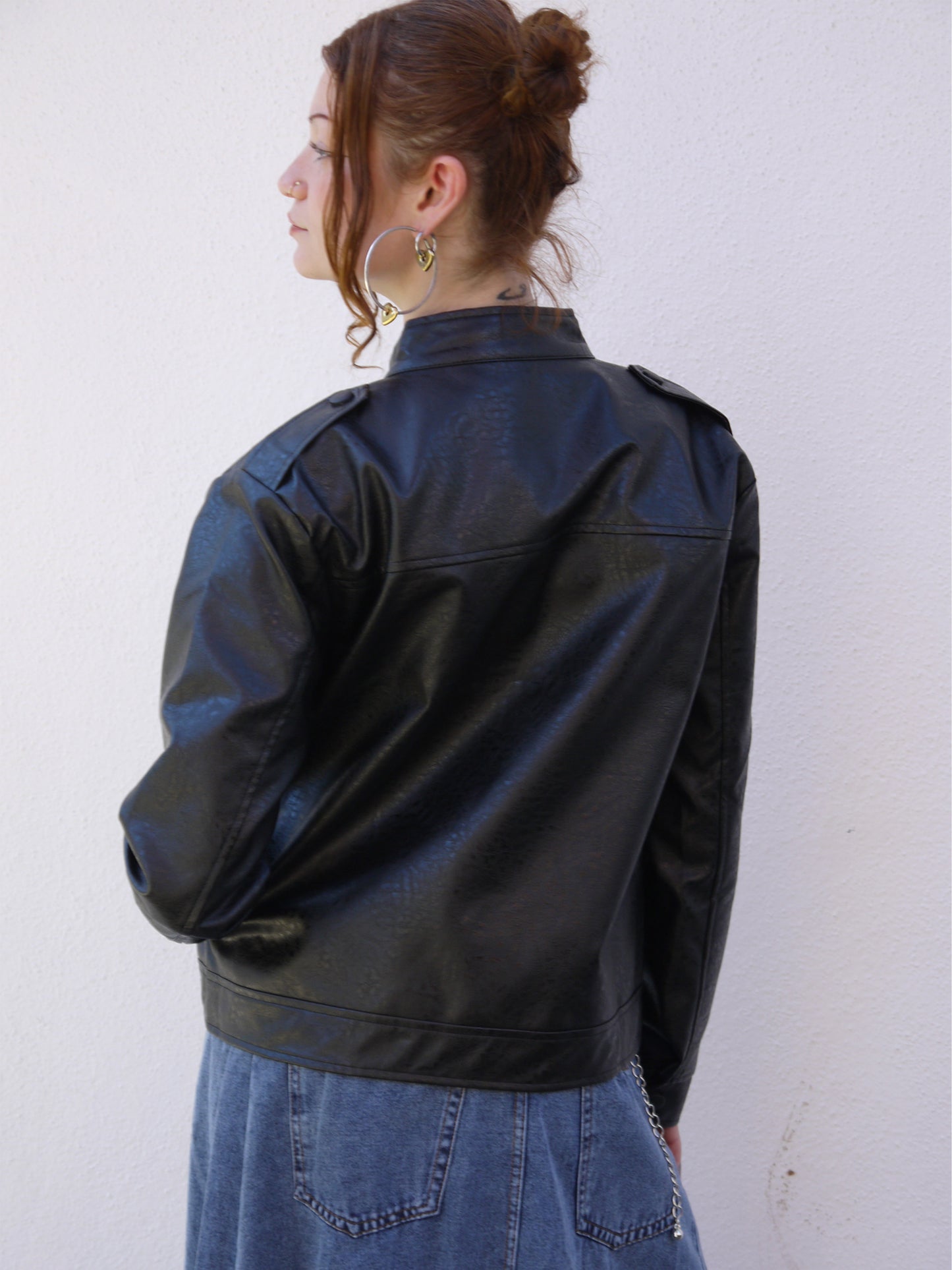 faux leather moto jacket