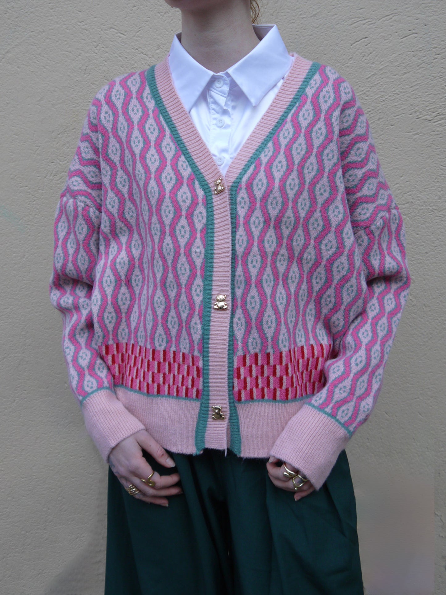 zigzag cardigan