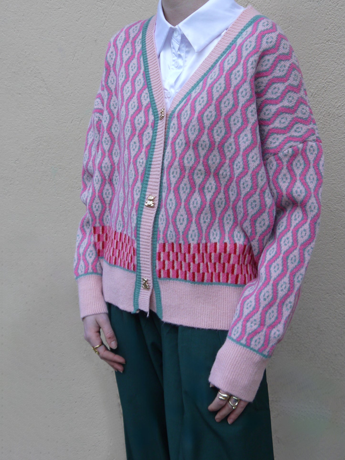 zigzag cardigan