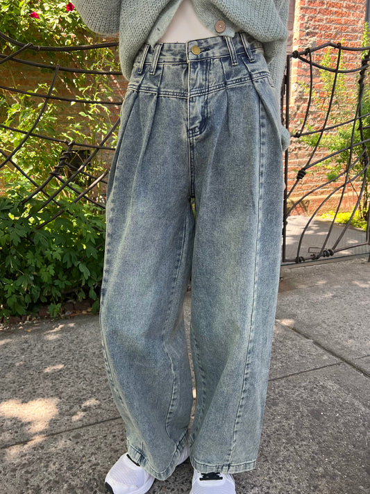wide leg denim pant