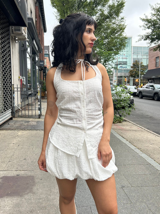 halter tank w skirt set