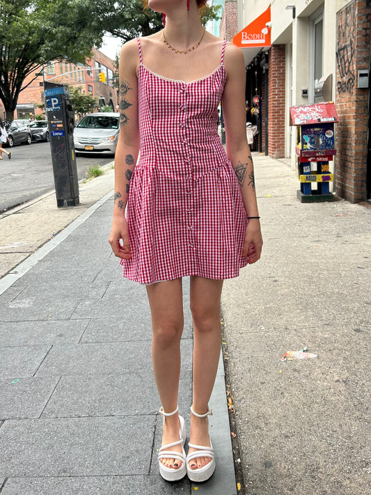 checkered mini dress