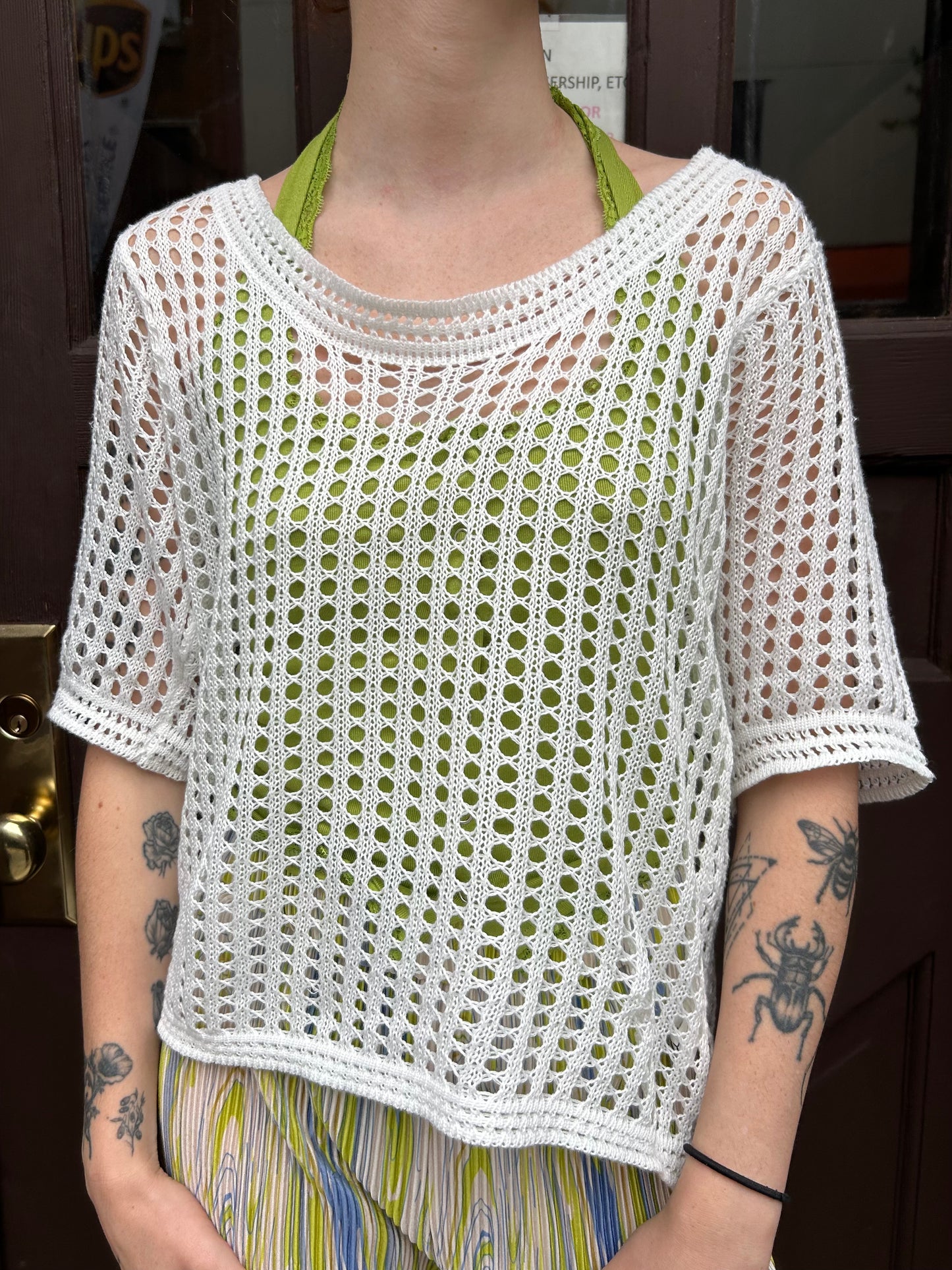 s/s openknit top