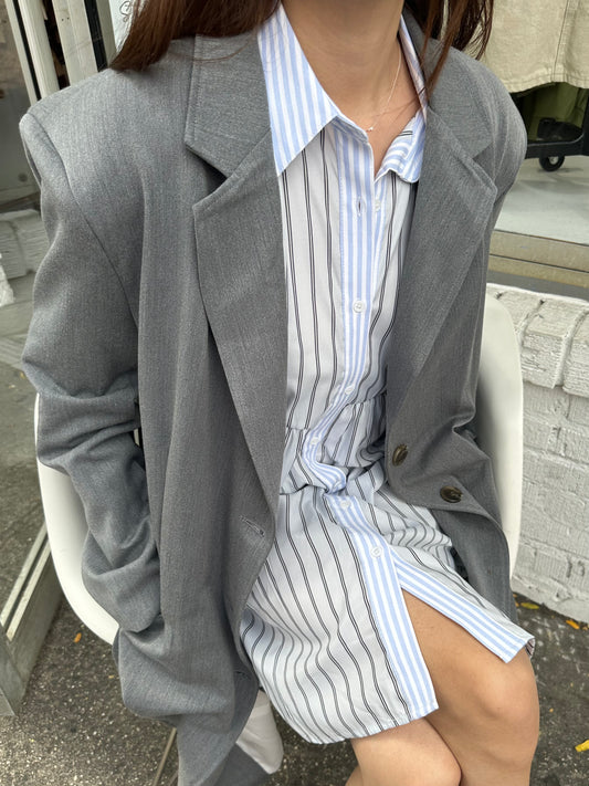 stripe shirt short dress