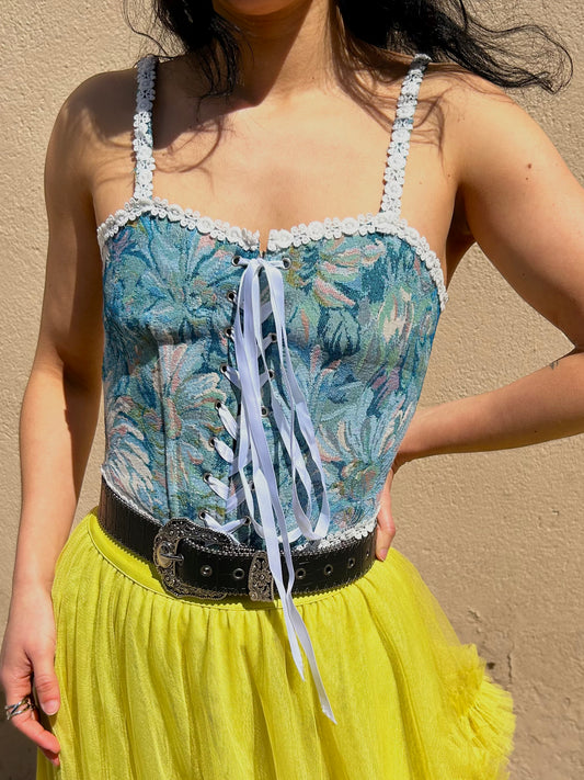 lace up corset top