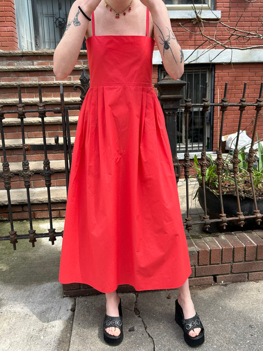 spaghetti strap solid dress