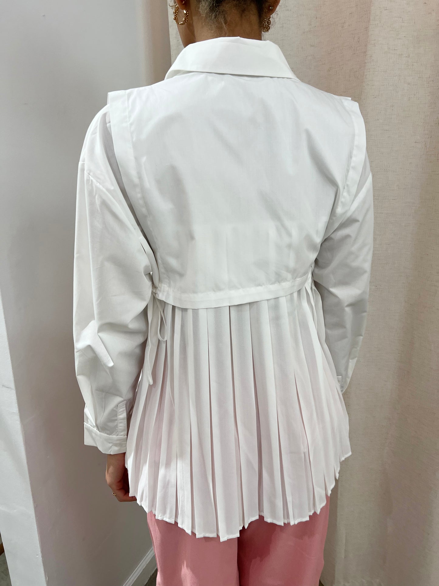 back pleated blouse