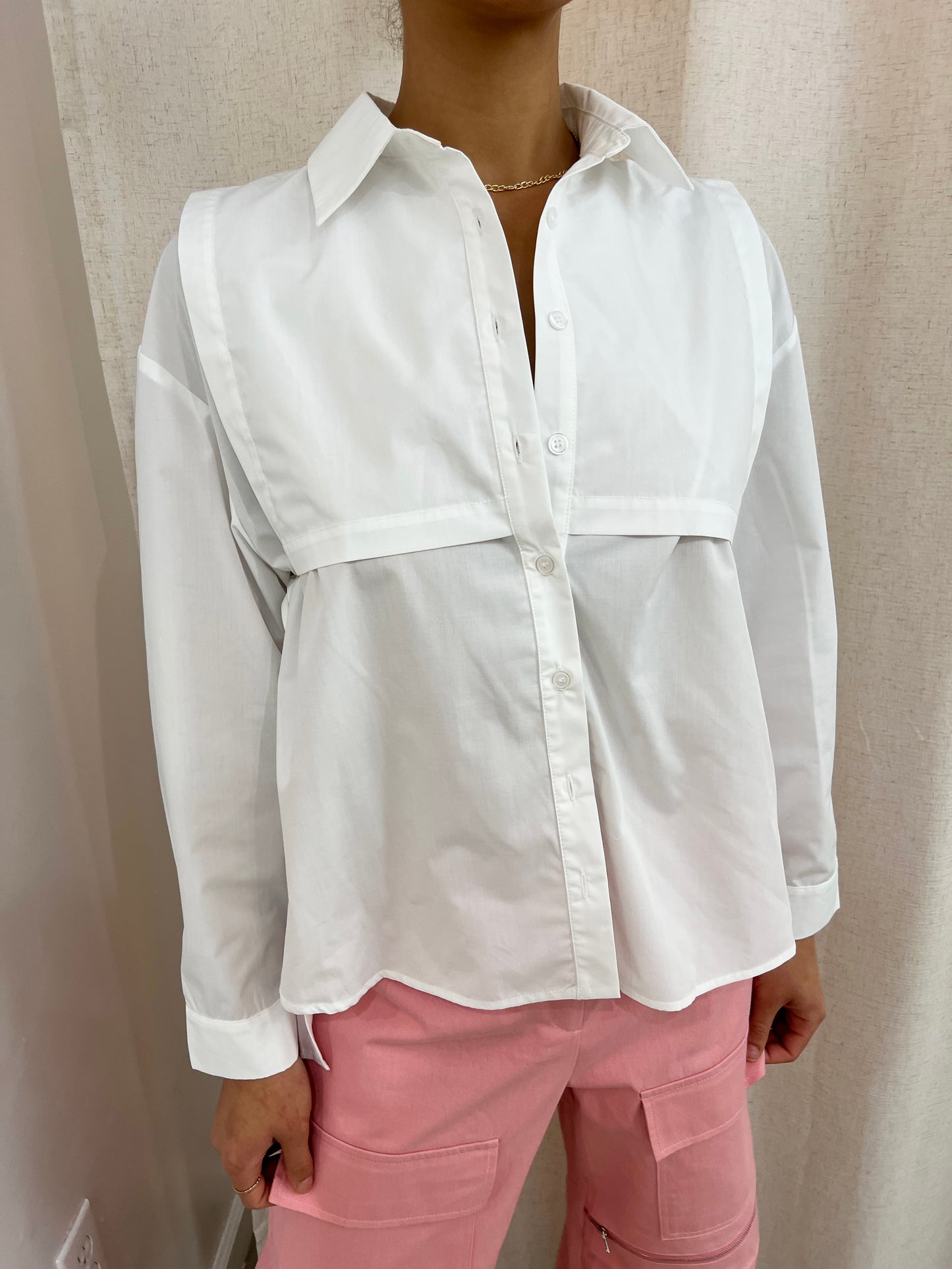 back pleated blouse