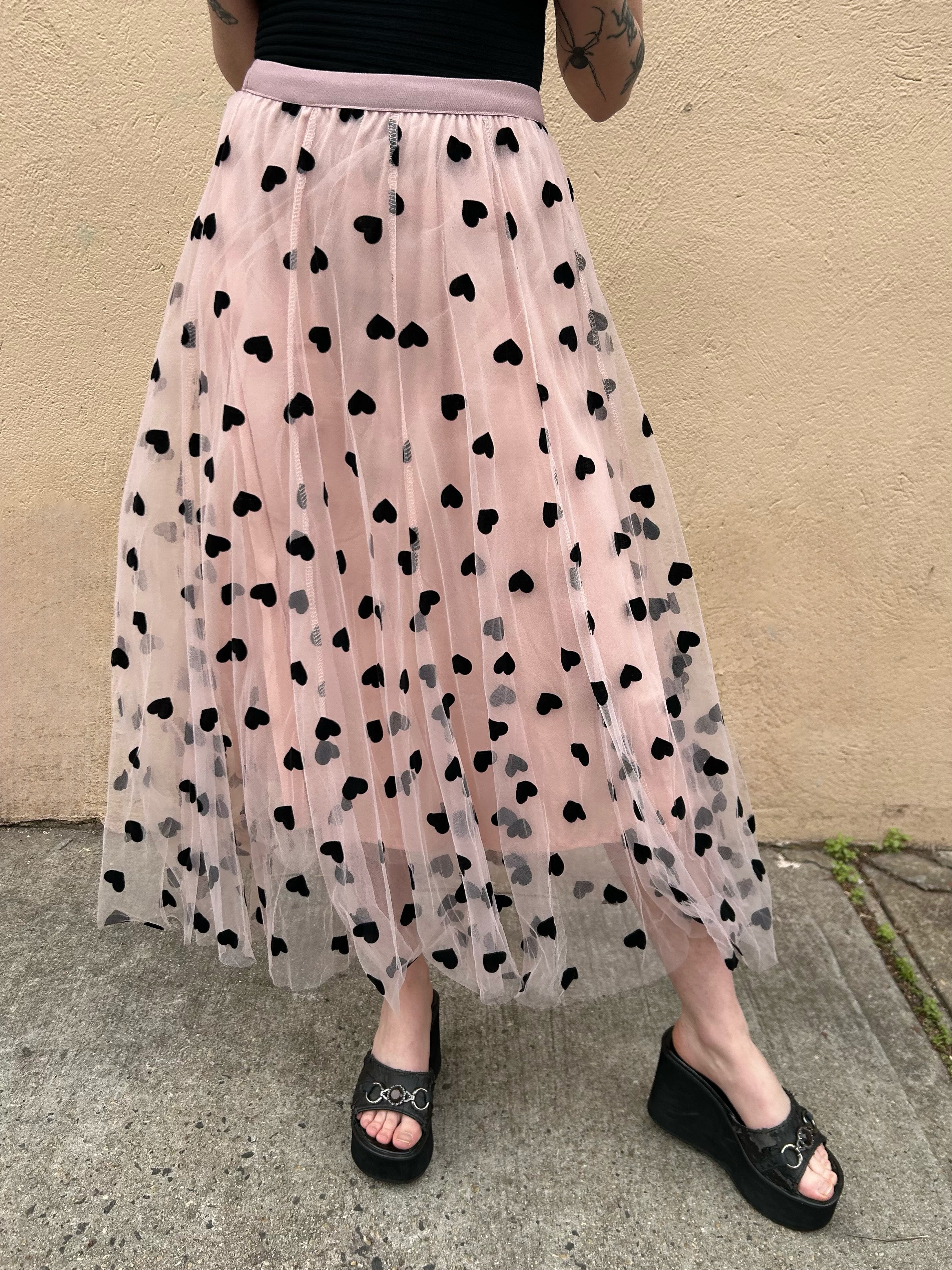 スカート Her lip to Tweed Flocked Dot Long Skirt Herlipto tweed Flocked Dot Long Skirt（Her lip to Tweed
