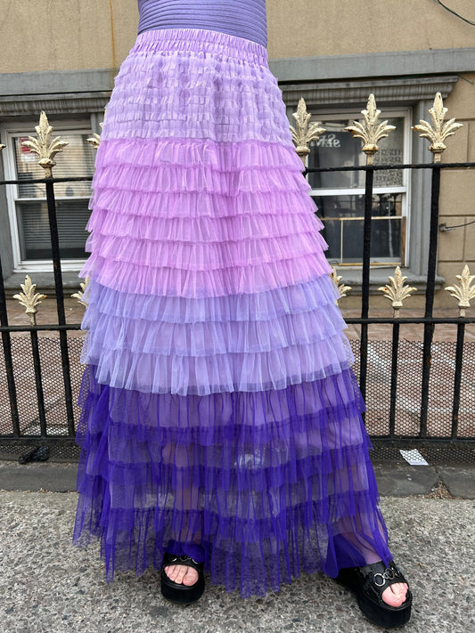 2 toned multi tiered skirt