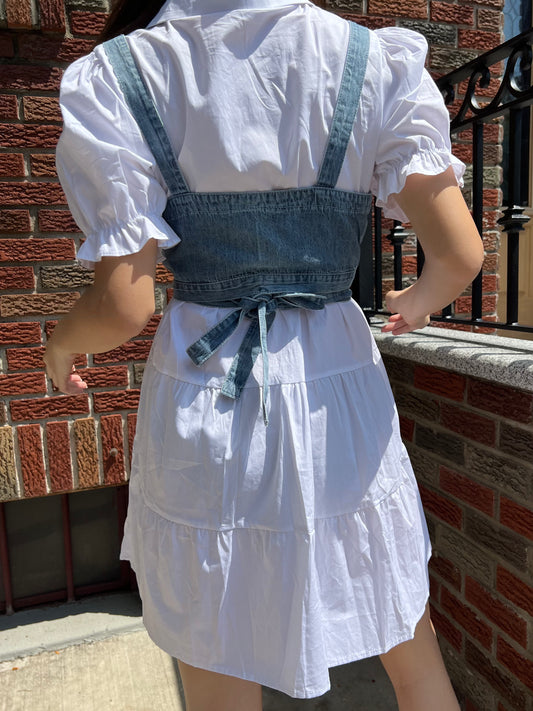 shirt dress w denim top set
