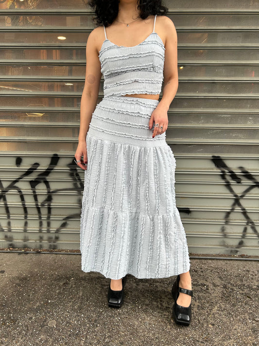 textured tank w long skirt set