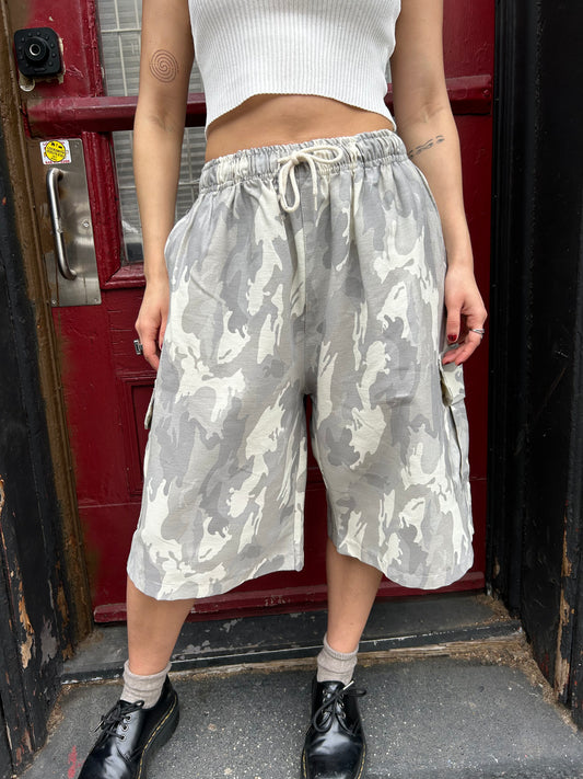 camo print bermuda shorts