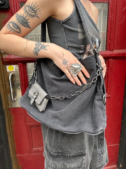 denim shoulder bag