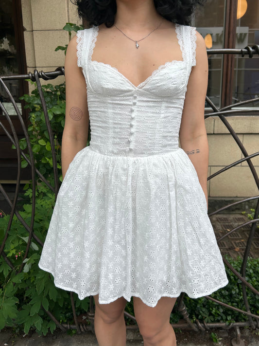 short eyelet dress
