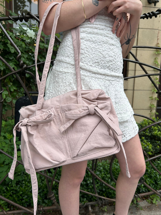 ribbon long shoulder bag