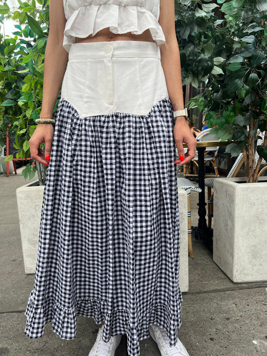 half checkered skirt