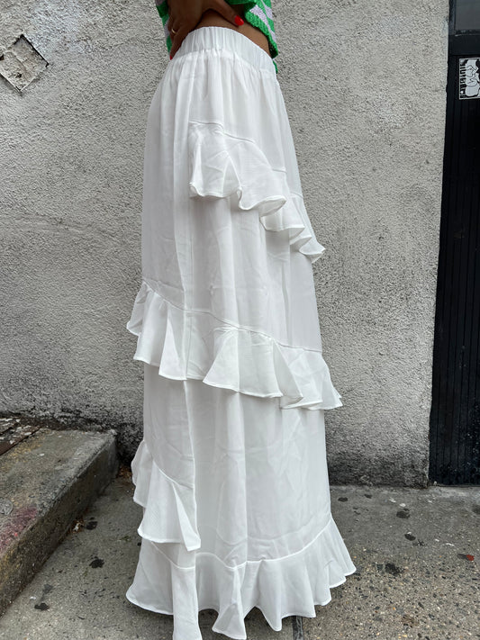 ruffle tiered skirt
