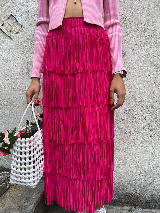 fringe detail skirt