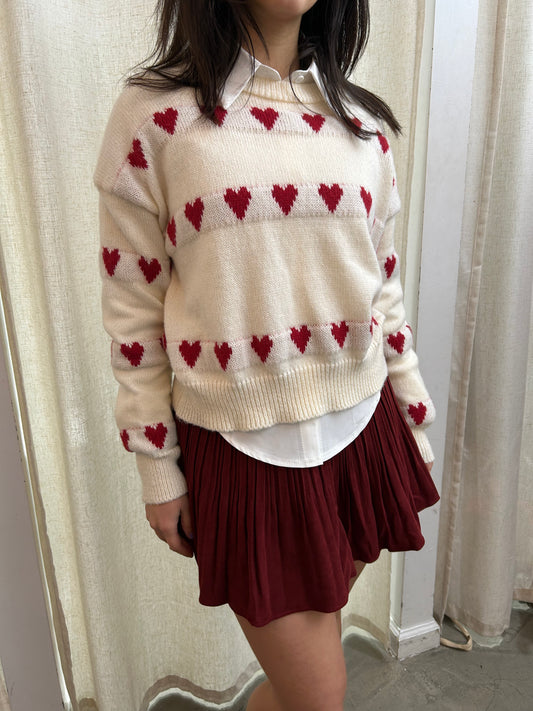 heart detail sweater