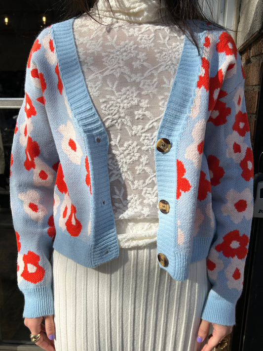 floral swtr cardigan