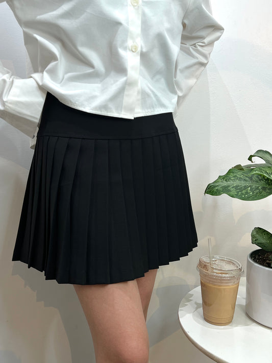 mini pleat short skirt