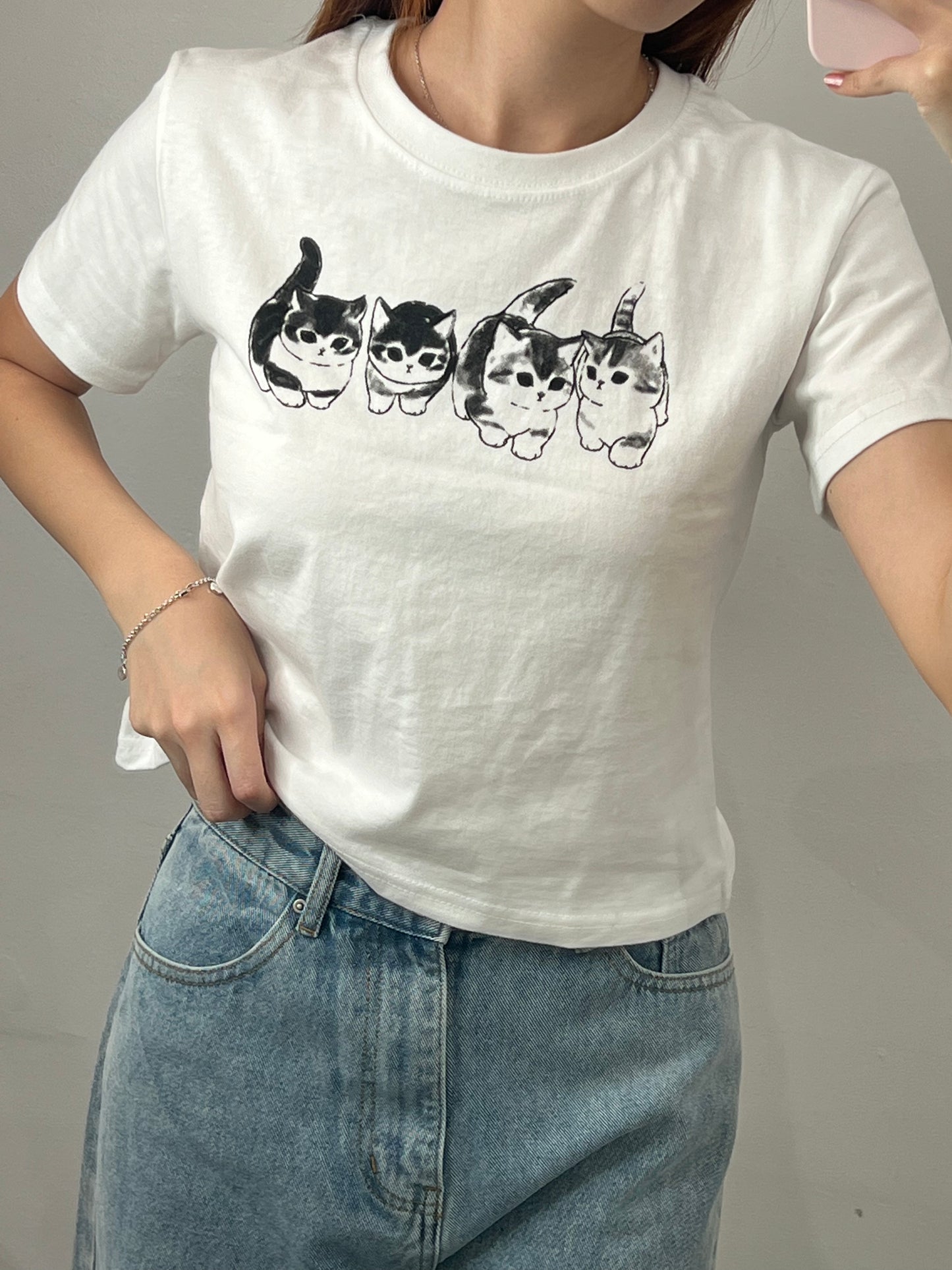 multi cat tshirt