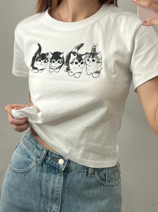 multi cat tshirt