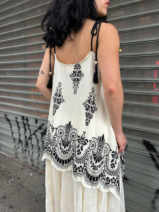 paisley print tank blouse