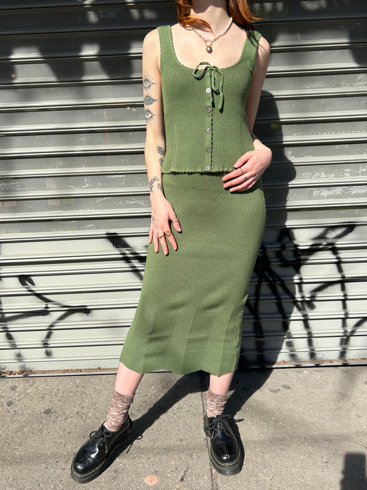 knit tank w long skirt set