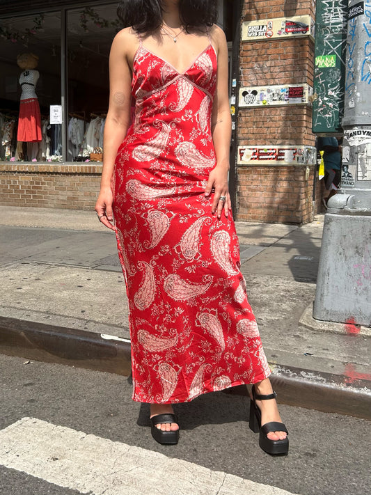 paisley maxi dress