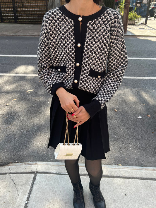 short pleated skirt