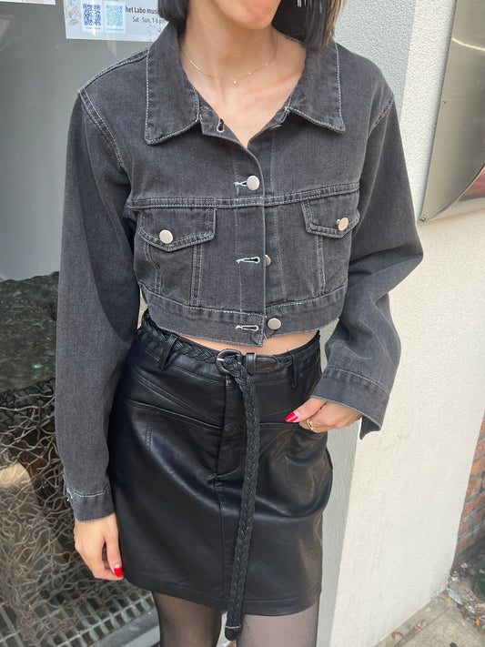 cropped denim jacket