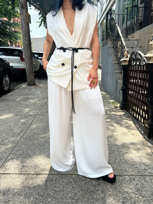 slvless vest w pant set