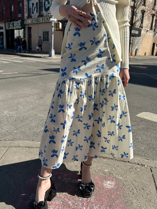 floral long skirt