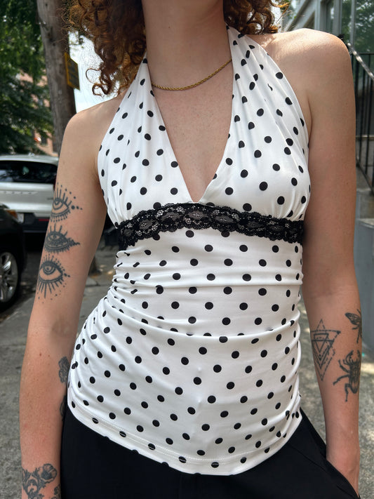 polka dot halter top