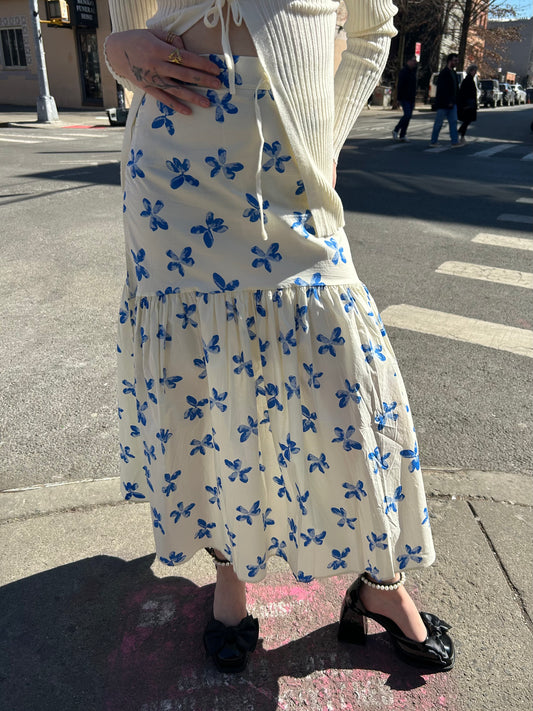 floral long skirt