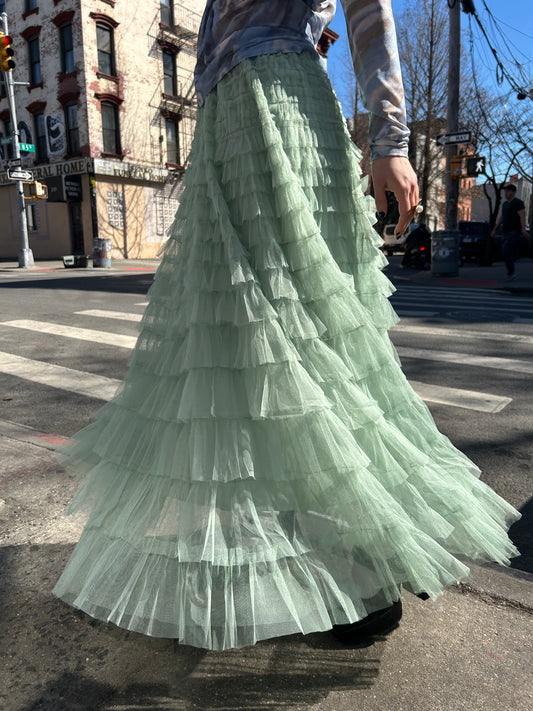 multi tiered tulle skirt