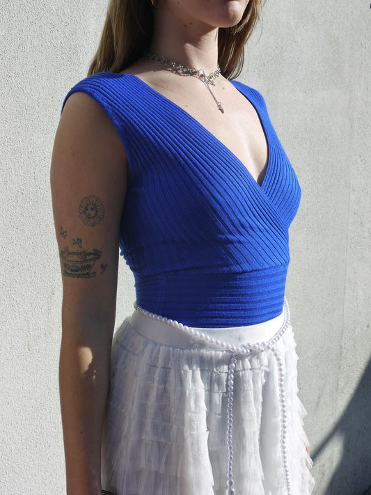 rib knit vneck tank