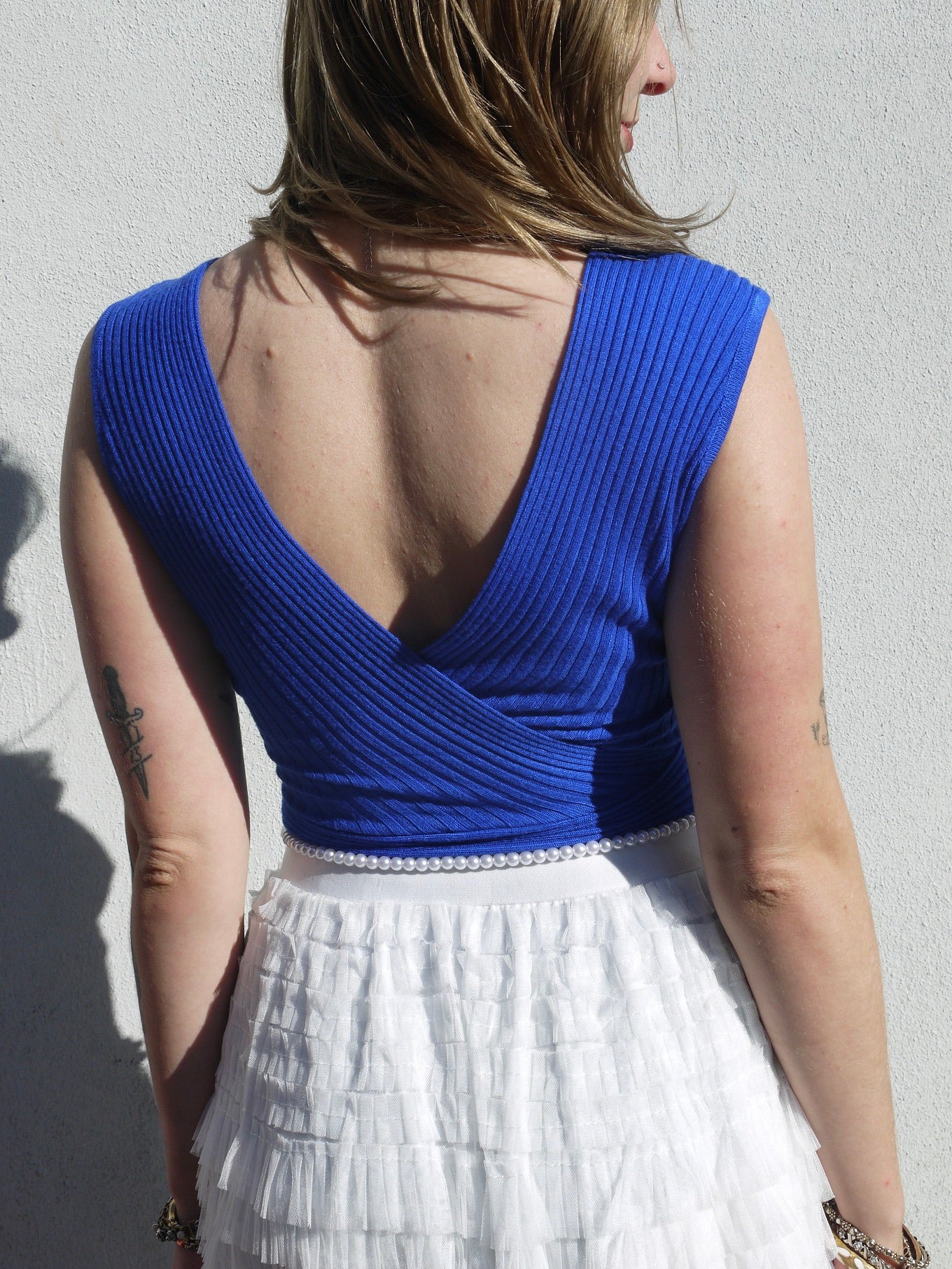 rib knit vneck tank