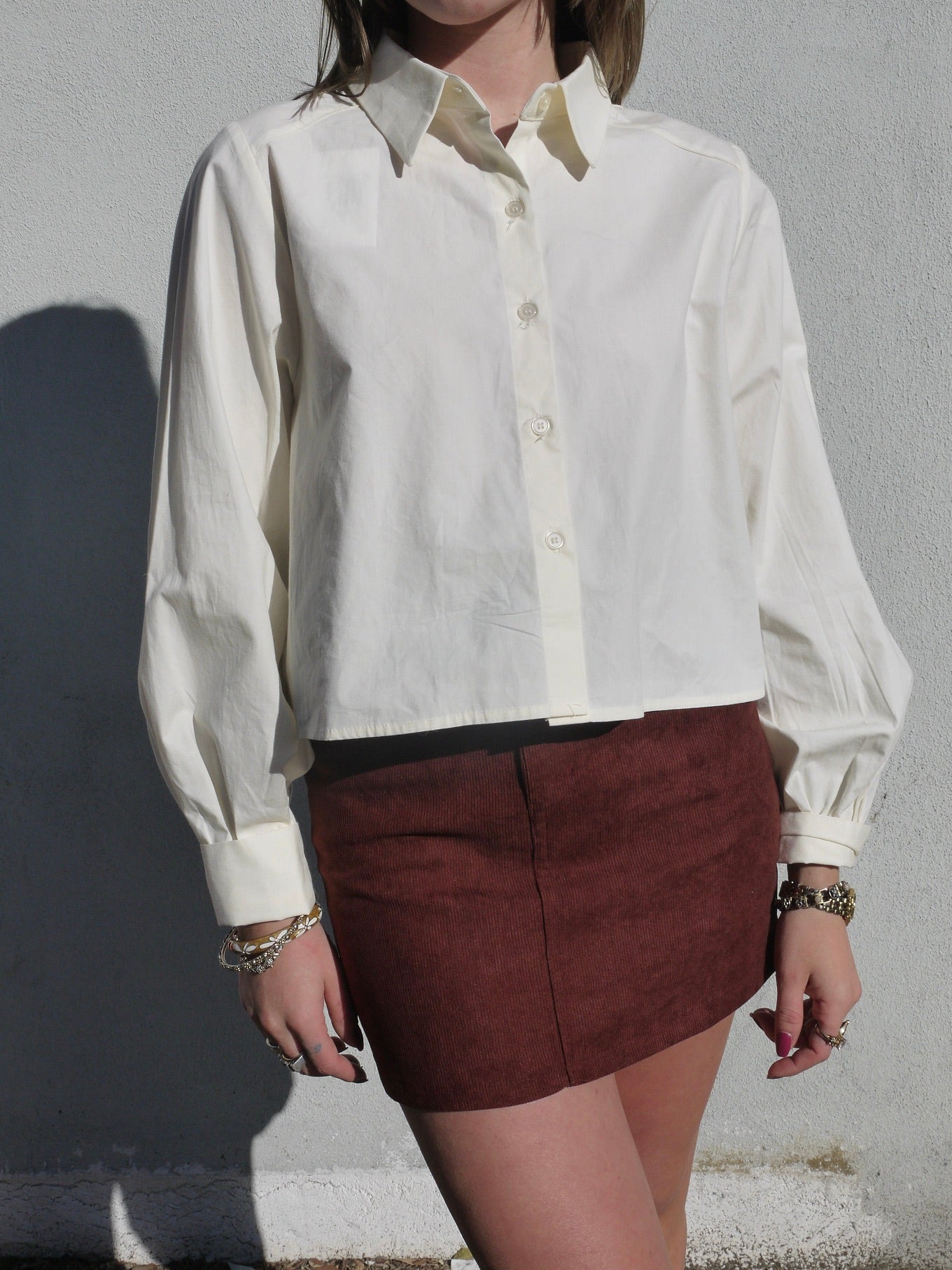 back pleated blouse