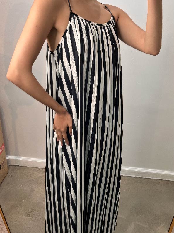 long stripe maxi dress