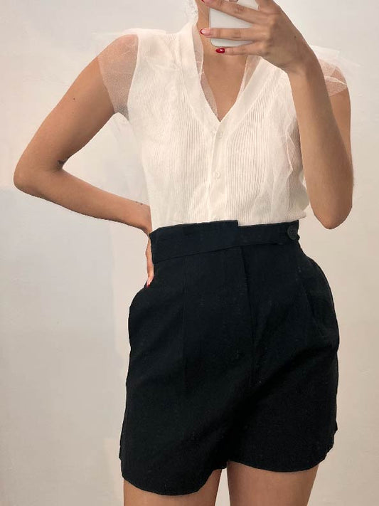 ruffle detail sleeveless top